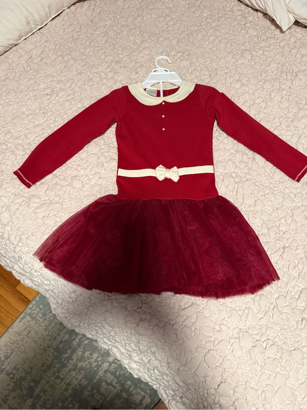 Ooh! La, La! Couture Red Tulle Dress with Cream Bow